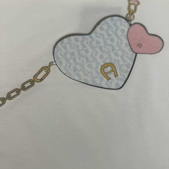 AignerTeen Girls White Cotton Handbag T-Shirt new with tags size 8 - Picture 7 of 9